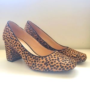 Anthropologie Animal Print Tammi Block Heel